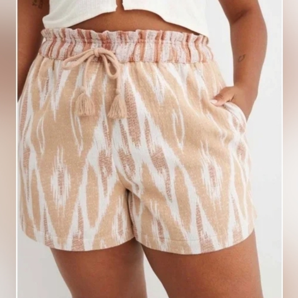 Aerie Jacquard high waisted boho shorts S New